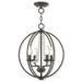 Livex Lighting - Arabella - 4 Light Globe Convertible Chandelier In Shabby Chic