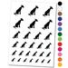 Siamese Cat Solid Water Resistant Temporary Tattoo Set Fake Body Art Collection - Light Pink