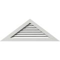 Ekena Millwork 80 W x 26 5/8 H Triangle Gable Vent (96 1/2 W x 32 1/8 H Frame Size) 8/12 Pitch Functional PVC Gable Vent with 1 x 4 Flat Trim Frame