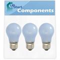 3-Pack 241555401 Refrigerator Light Bulb Replacement for Kenmore / Sears 25357382600 Refrigerator - Compatible with Frigidaire 241555401 Light Bulb