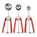 OLOEY 3PCS Cookie Scoop Ice Cream Scoop With Trigger Release Anti Slip Stainless Steel Cookie Dough Scooper Home Kitchen Accessories