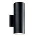 Kichler 12 1 Light Integrated LED Textured Black Cylinder Outdoor Wall Sconce