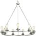 Debut Collection Nine-Light Brushed Nickel Farmhouse Chandelier Light