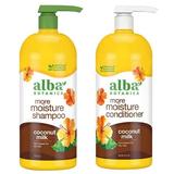 Alba Botanica More Moisture Shampoo/Conditioner Duo 68 oz - Coconut Milk Shampoo and Coconut Milk Hawaiian Conditioner 34 oz Each