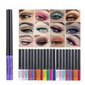 Yinrunx White Eyeliner Eyeliner Eyeliner Stencils Green Eyeliner Blue Eyeliner Eyeliner Stamp Wingliner Makeup Tips Eye Liners For Women Waterproof Makeup Tips 12 Colors Lasting Glitter Eyeliner