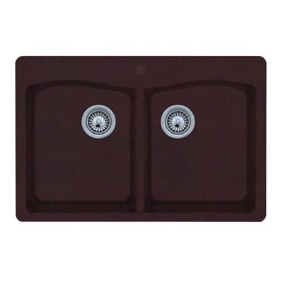Swan 22 x 33 Granite Drop in Double Bowl Sink SW000184-170