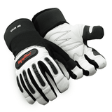 RefrigiWear Fiberfill Insulated Tricot Lined Ergo Goatskin Leather Gloves White (Large)