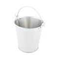 12 oz Round Silver Stainless Steel Mini Pail - 3 1/2 x 3 1/2 x 3 1/2 - 1 count box