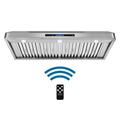 Cosmo 48 in. Ducted Under Cabinet Range Hood Kitchen Hood in Stainless Steel with Touchscreen LED Lighting and Remote Control