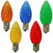 LED C9 Bulb E17 Intermediate Base 130V 0.49/0.58W UL Multi (R/G/B/A/Y) 3 SMD LEDs/ 5 LEDs (Red Pack of 6)