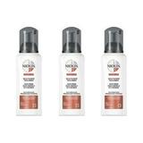 Nioxin System 4 Scalp/Hair Treatment for Progressed Thinning Colored Hair 3.38oz (Pack of 3)