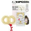 invisibobble Traceless Spiral Hair Ties Disney Princess Belle 5 Pack - Strong Elastic Grip Coil Hair Accessories for Women - No Kink Non- Soaking - Gentle for Girls Teens and Thick Hair