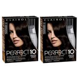 Pack of (2) Clairol Nice N Easy Perfect 10 Hair Coloring Tools 3 Darkest Brown