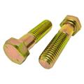 7/16-14 x 3 3/4 Hex Head Cap Screws Alloy Steel Grade 8 Zinc Yellow Plating (Quantity: 25 pcs) - Coarse Thread UNC Partially Threaded Length: 3 3/4 Inch Thread Size: 7/16 Inch