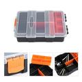 Octpeak Small Parts Tool Box Storage Tool Case Two-layer Plastic Heavy-duty Components Storage Box Case Organizer Small Parts Tool Box