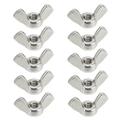 8-32 Wing Nuts 304 Stainless Steel Shutters Butterfly Nut Hand Twist Tighten Fasteners Parts 10 pcs