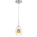 Cal Lighting - 6W LED Pendant-4.25 Inches Wide by 13 Inches High-Clear