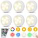 Gostoto RGBW LED Puck Lights Wireless LED Closet Lights Under Cabinet Lighting with Remote Controls Dimmer & Timing Function