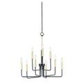 Maxim 10257BKGLD 25 in. Sullivan 9 Light Black & Gold Multi-Tier Chandelier Ceiling Light