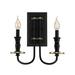 Westinghouse Lighting 6350100 2 Light Wall Oil Rubbed Bronze Finish with Antique Brass Accents