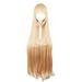 Unique Bargains Human Hair Wigs for Women Lady 39 Rose Gold Tone Wigs with Wig Cap