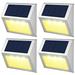 4/8pcs Solar Wall Light Outdoor LED Solar Fence Light Auto ON/OFF Solar Deck Light IP44 Waterproof Solar Step Light for Patio Stairs Yard Garden Pathway Corridor