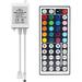 LED Strip Light Remote Controller 44 Key Button 4-Pin Wireless Control IR Remote for DC 12V RGB Rope Lighting