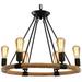 Oukaning Retro Hemp Rope Chandelier Round Vintage Industrial Ceiling Light Pendant Lamp