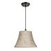 Aspen Creative 70092 One-Light Hanging Pendant Ceiling Light with Transitional Bell Fabric Lamp Shade Oatmeal 13 width