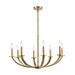 Elk Home 30-Inch Wide Erindale Chandelier Transitional Natural Brass