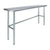 AmGood 72 Long x 18 Deep Stainless Steel Work Table Open Base | Work Station | Metal Work Bench