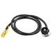 BISupply Low Pressure Regulator Hose 8ft Steel Propane Gas Grill and Heater