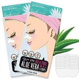 Look At Me Nose Pore Strips (2-Pack 10 Nose Strips). Korean Skin Care Blackhead Remover with Aloe Vera. K Beauty Pore Cleaner and Pore Extractor. Acne Mask for Blackhead Removal. Adhesive Pore Mask.