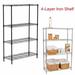 Clearance! 4 Tier Adjustable Storage Shelf Metal Storage Rack Wire Shelving Unit Storage Shelves Metal 660Lbs Capacity 35.43 x 13.78 x 55.12 Inch for Pantry Closet Kitchen Laundry Silver K