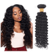 Ustar Affordable 100% Human Hair Deep Wave One Bundle 10 -30 inch Natural BLACK 12