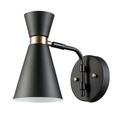 Globe Electric Belmont 1-Light Black and Gold Wall Sconce 65855