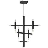 Dainolite Lighting FCS-3656C-MB 56W Chandelier with Acrylic Diffuser Matte Black