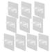 Papaba Shelf Support Clips 10Pcs Shelf Support Clips Wall Mounted No Drilling Transparent Strong Load Bearing Support Pegs for Wardrobe