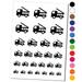 Fire Truck Engine Fireman Firefighter Symbol Water Resistant Temporary Tattoo Set Fake Body Art Collection - Black