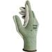 Ansell Size L (9) ANSI Cut Lvl 4 Abrasion Lvl 5 Leather Cut Resistant Gloves Aramid/Poly/Cotton Lining Knit Wrist Gray Paired