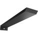 Ekena Millwork 2 1/2 W x 14 D x 1 1/2 H Hidden Floating Steel Heavy Duty Bracket w/ Flange Powder Coated Black