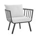 Riverside Outdoor Patio Aluminum ArmchairGray White