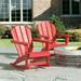 GARDEN Plastic Adirondack Rocking Chair for Outdoor Patio Porch Seating Red