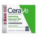 CeraVe Hydrating Cleanser Bar | Soap-Free Body and Facial Cleanser with 5% Cerave Moisturizing Cream | Fragrance-Free | 2-Pack 4.5 Ounce Each