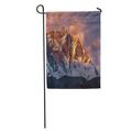 LADDKE Beautiful Sunset Pinkish Clouds Over Himalayan Mountains Lhotse South Face Garden Flag Decorative Flag House Banner 12x18 inch