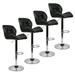 Elecwish Urban Hipster Bar Stool with 360-Degree Swivel & Adjustable Height Black Set of 4