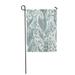KDAGR Gray Pattern with Lilies of The Valley Floral Silhouettes on White Green Flower Garden Flag Decorative Flag House Banner 12x18 inch