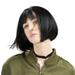 UTOURS 12 Short Black Bob Wigs with Hair Bangs for Women Natural Looking Synthetic Full Hair Wigs for Women