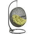 Modern Contemporary Urban Design Outdoor Patio Balcony Swing Chair Green Rattan