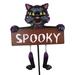 Home & Garden Spooky Black Cat Stake Metal Halloween Yard Decor 31832101